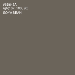 #6B645A - Soya Bean Color Image